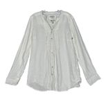 Malvin Shirt Womens 8 White Linen‎ Button Up Blouse Preppy Neutral Minimalist Photo 0