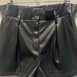 CLUB L LONDON (NWT) Leather Look Paperbag Shorts, Black, Size 8 (US), 12 (UK) Black Photo 5