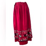 Susan Bristol Vintage 90s Red Corduroy Grannycore Boho Patchwork Quilt Skirt Photo 5
