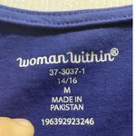 Woman Within Size 14/16 Tulip Purple Lace-Trim Pintucked Short Sleeve Tunic Top Photo 6