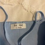 Tic Toc  Light Blue Ribbed Tank Top Photo 4