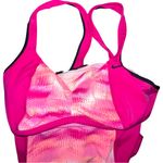 Nike  Women’s Tankini Swimwear Top Sz Large Pink / Coral Colorblock Photo 3