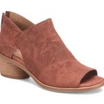 Sofft Carleigh Brick Leather Peep Toe Cutout Sandal Booties Brown Size 6 Photo 0