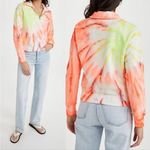 RE/DONE Hanes 70s Neon Space Dye Half Zip Sweatshirt Medium NWT Photo 1