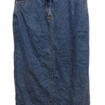 Faded Glory Vintage  Y2K Blue Denim Maxi Skirt Size 12 Back Slit Pockets Photo 0