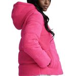 NVLT Womens M Berber Faux Shearling Fleece Hooded Jacket in Valentino Pink NEW Size M Photo 1