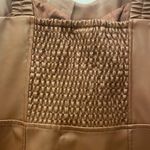 A New Day 2/$30 faux leather brown leather dress with bodice size small Photo 7