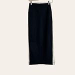 Wardrobe NYC Black White Side Stripe Panel Stretch Tube Athleisure Maxi Skirt S Photo 5