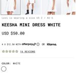 Princess Polly NWT Keesha Mini White Dress Size 0 Sold Out Online! Photo 3