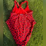 Brave Soul NWT  London Red and Black Leopard Print One Piece Swimsuit Photo 2