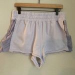 Free People FP Movement Mixed Media Sweatshorts Large Light Purple Athleisure Photo 0