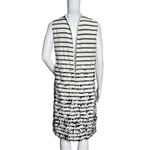 J. McLaughlin  Jane Dress‎ White Navy Striped Bows at Bottom Sleeveless Photo 3