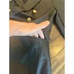 Ann Taylor  Vegan Faux Leather Black Jacket Women 6 Dark Academia Preppy Neutral Photo 9