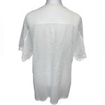 Unbranded🦎Women's Shirt Blouse White Floral Lace Short Sleeve🌵 Size XL Photo 2