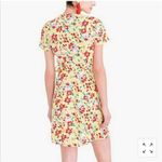 ❄️3/$20 J.CREW Yellow Mini Floral Wrap Dress, Size 8 Photo 1