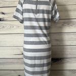 Michael Kors Y2K Grey & White Embellished T-Shirt Dress Photo 5