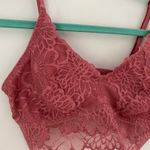 PINK - Victoria's Secret Dark Pink Lace Crop Top Photo 2