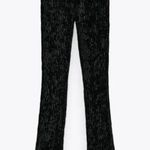 ZARA  FLARED VELVET VELOUR High-waist Leggings NEW Photo 0