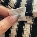 Velvet by Graham & Spencer Striped Knit Sweater Hoodie Sz‎ Small Cashmere Blend White Photo 4