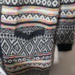 Monteau  Open Front Hoodie Cardigan Sweater Womens M Multicolor Aztec Duster Long Photo 5