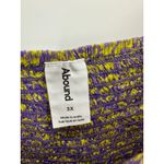 Abound  Green Purple Floral Smocked Balloon Sleeve Top Women's Plus Size 3X NWT Photo 5