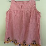 Madewell Embroidered Gingham Tank Top Photo 2