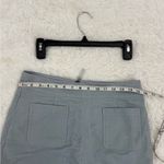 Boden Light Blue Front Pockets Cotton Back Zip Mini Skirt Size 8 Gray Photo 6