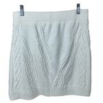 Anthropologie Maeve by White Cable Knit Pull on Mini Skirt Photo 5