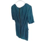 Rebecca Minkoff  Medium Vivien Pleated Gathered Mini sheath dress Teal Black​​​​ Photo 7