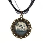 Handmade Gothic Victorian "The Weeping Sky: Gothic Rain Cloud" Pendant Necklace Oddity Photo 0