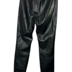 ZARA  Black Faux Leather High Waisted Pants with Zip Hem Women's Sz Medium Photo 6