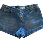 Free People Braided belt denim button fly shorts Photo 1