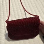 Handmade Le Regale Red Beaded Bead Mini Purse Handbag Photo 8