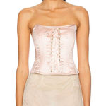 Love Shack Fancy  Lucarelli Top in Pink Pearl 2 New Womens Corset Strapless Photo 0