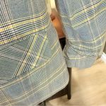 1. State  Cassia Punk Yellow Black Double Breasted Rouched Sleeve Blazer Small Photo 3