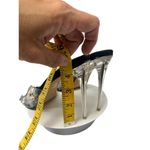 LuxeModa Secret Black Diamond Butterfly Square Peep Toe Heel Clear Pump Mule siz White Size 11 Photo 5