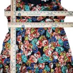 Nanette Lepore  100% Silk Mini Babydoll Dress 10 Dark‎ Floral Tiered Whimsy Fairy Photo 9