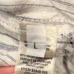 Bella Dahl  Women’s White & Blue Striped Linen Blend Drawstring Casual Shorts Photo 3