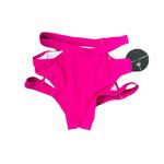 Andrea Iyamah High Waisted Cut Out Strappy Bikini Bottoms Size M Hot Pink - NWT Photo 1