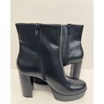Alfani Boots Size 10 Black Almond Toe Faux Leather High Heel Side Zip NEW Photo 5