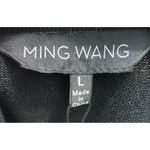 Ming Wang  Black White Gray Geometric Print Knit Midi Dress Size L Photo 4