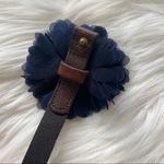 Hollister 🌺🌺 Leather Belt with Decorative Blue Flower and Gemstones Photo 9