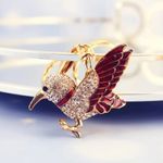 Crystal Red Bird Bag Charm/Keychain New With Tags Photo 1