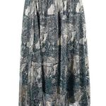 LuLaRoe  Blue Gold Metallic Elegant Collection Midi A-Line LoLa Skirt Size M NWT Photo 0