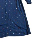 Farm Rio Lucy Dots V-Neck Dress Navy Colorful Long Sleeve Shift Size Small NWT Photo 12