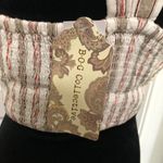 B.O.G. Collective Striped Halter Crop Top Beige & Red Small Viscose/Linen NWT Size undefined Photo 6