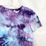 Crystal Kobe Medium Top Handmade Tie Dye Studded V Neck Tee Purple Blue 643 Photo 7