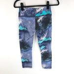 Lululemon  Wunder Under Crop Leggings Denim Luon Milky Way Purple Blue 4 Photo 1