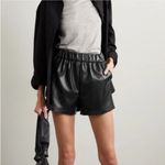 ANINE BING Vegan Leather Sofia High Rise Black Shorts Size Small Photo 4