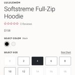 Lululemon NWT Softstreme Full-Zip Hoodie Photo 1